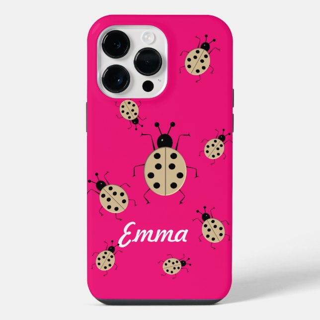 Save me! Cute colorful ladybugs,personalized Iphone Case (Back)