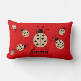 Save me! Cute colorful ladybugs,personalized Lumbar Pillow