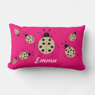 Save me! Cute colorful ladybugs,personalized Lumbar Pillow