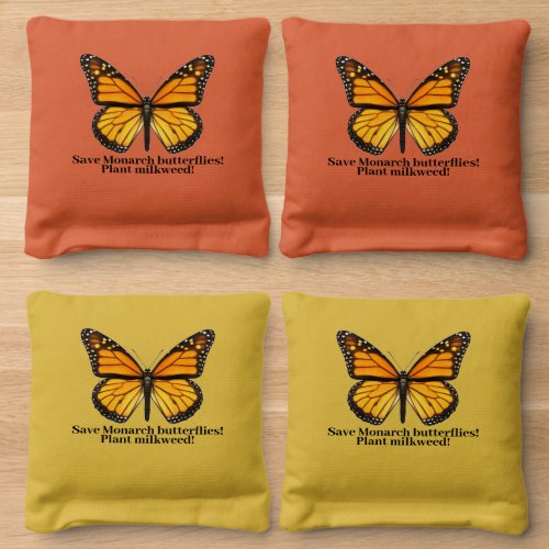 Save Monarch Butterflies Cornhole Bags