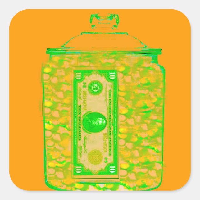 Save Money Fill Sticker Template (Front)