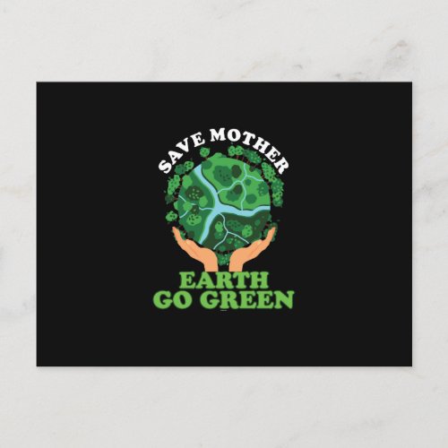 Save Mother Earth Go Green Nature Holiday Postcard