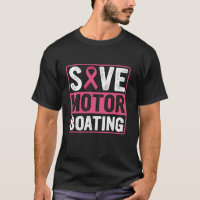 Save Motor Boating Breast Cancer Pink Ribbon