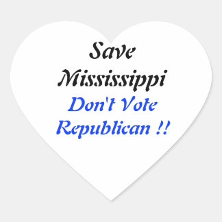 Save MS Heart Blue Sticker