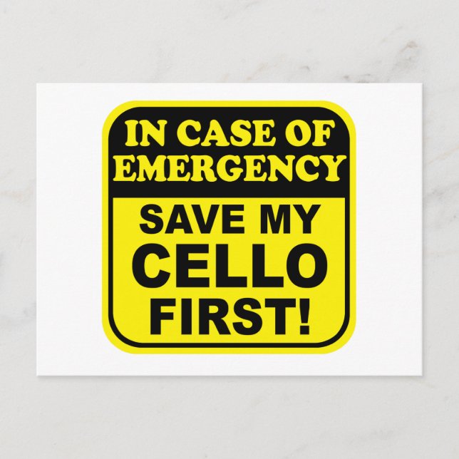 Save My Cello Postcard (Front)