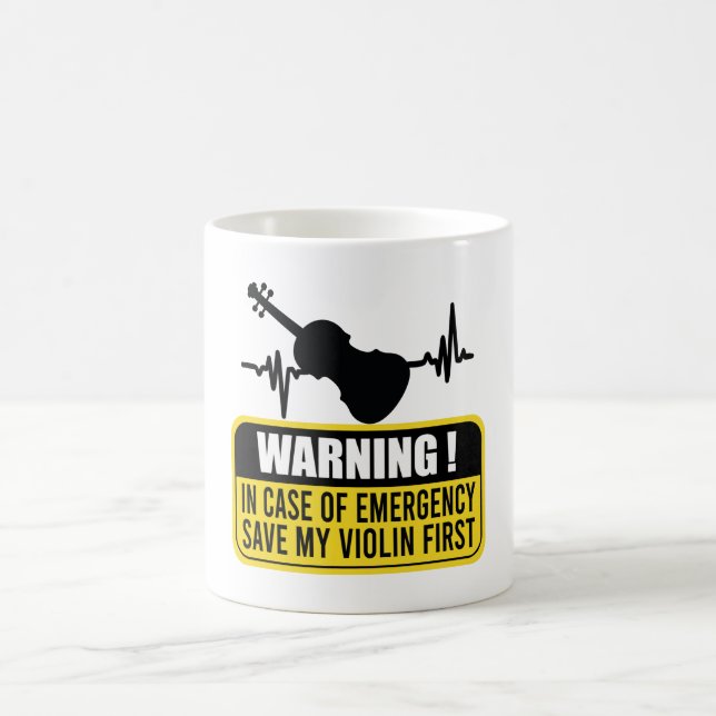 Save My Violin First - Funny Violinist Gift  Coffee Mug (Center)