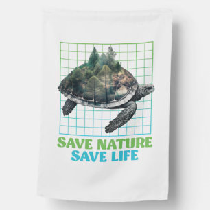 Save Nature protected species Environment Copy Cop House Flag
