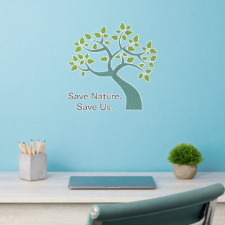 Save Nature Save Us Tree Wall Decal