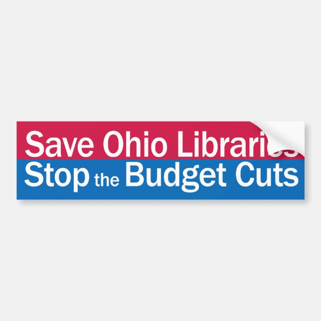 Save Ohio Libraries bumper sticker (Front)