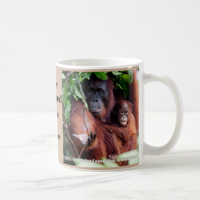 Save Orangutans Endangered Animal Coffee Mug (Right)