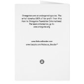 Save Orangutans from Extinction Cards (Back)