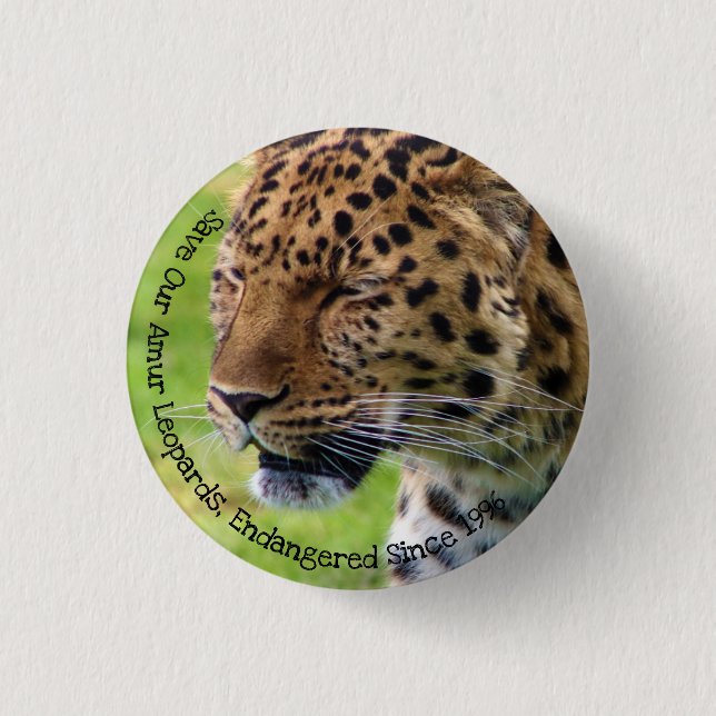 Save Our Amur Leopards Button (Front)
