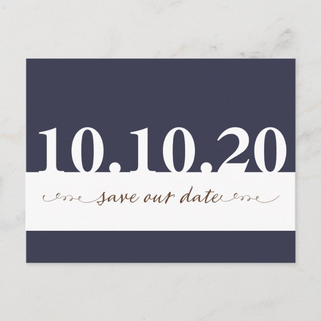 Save our BIG Date Wedding Postcard (Front)