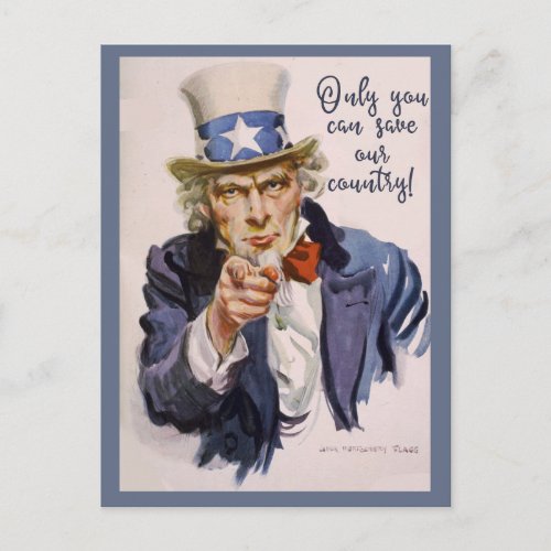 SAVE OUR COUNTRY Uncle Sam POSTCARDS for Voters