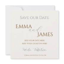 Save our Date Card minimalist 7 elegant