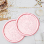 Save Our Date Elegant Sea Shell Wedding Date Wax Seal Sticker<br><div class="desc">Elegant custom save our date wedding date monogram sea shell wax seal stickers. The design features an elegant ocean sea shell design. Personalize with your wedding date. Perfect for a beach theme wedding.</div>