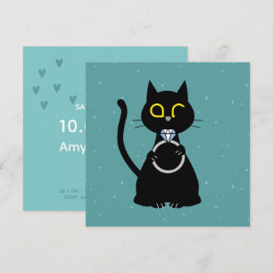 SAVE OUR DATE - Funny Cat Wedding Card