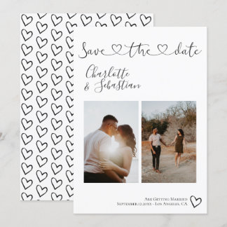 Save Our Date Handwritten Heart Personalized Photo Save The Date