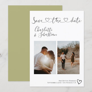 Save Our Date Handwritten Heart Personalized Photo Save The Date