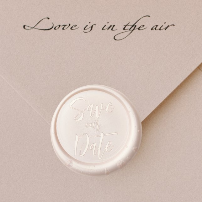 Save Our Date | Modern Script Wedding Wax Seal Sticker (Creator Uploaded)