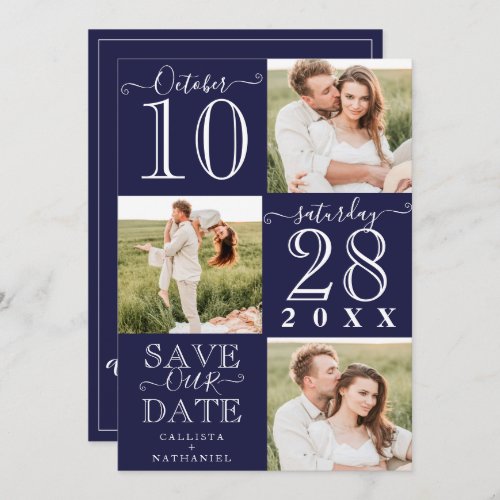 Save Our Date Modern Typography Monogram Photo Save The Date
