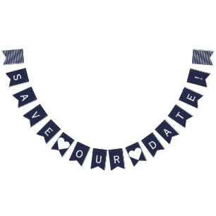 Save Our Date Nautical Bunting Photo Prop Bunting Flags