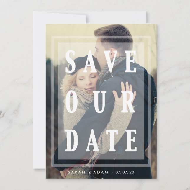 Save Our Date Overlay | Save the Date Photo Card (Front)