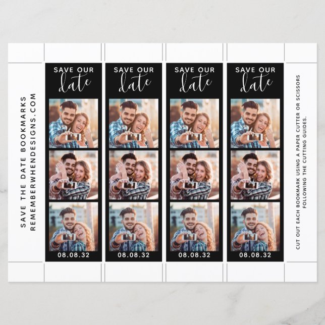 Save Our Date Photo Bookmark (Front)