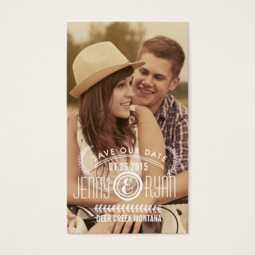 Customizable SAVE OUR DATE | SAVE THE DATE BUSINESS CARDS
