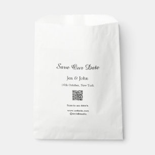 Save our date Scan QR for details name date webite Favor Bag