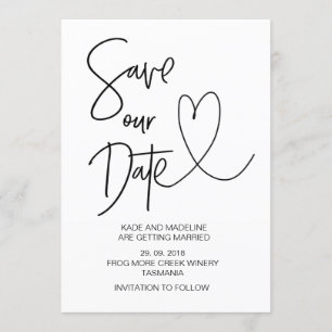 Save Our Date Wedding Invitation