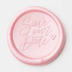 save our date wedding invite stamp wax seal sticker
