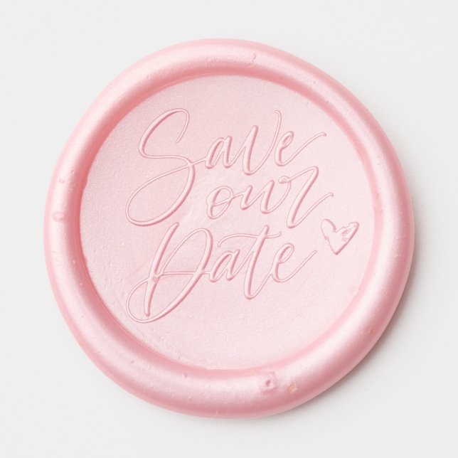 save our date wedding invite stamp wax seal sticker (Front)