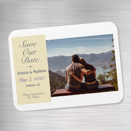 Save Our Date Your Photo  Info Magnet