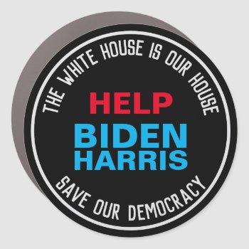 Save Our Democracy Help Biden Harris Car Magnet by oddFrogg at Zazzle