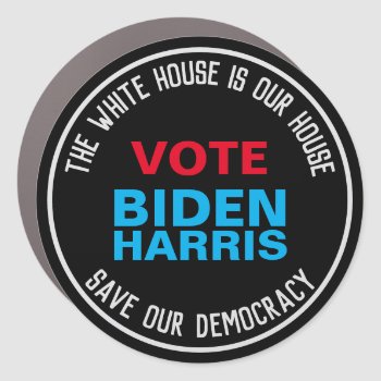 Save Our Democracy Vote Biden Harris Car Magnet by oddFrogg at Zazzle