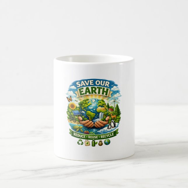 Save Our Earth Eco Friendly Design mug (Center)