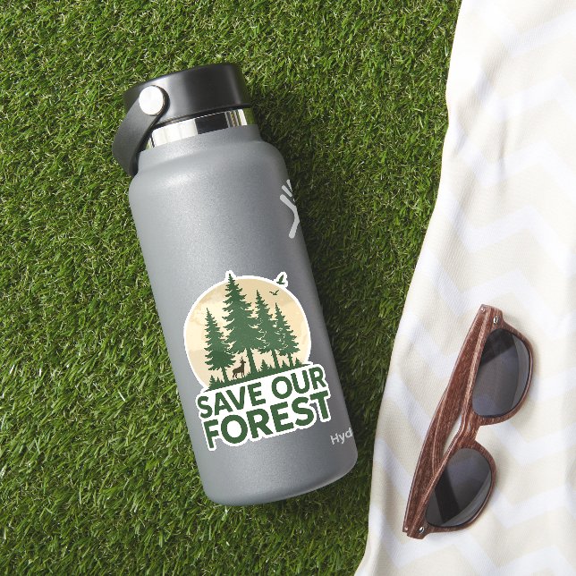 Save Our Forest – Eco-Friendly Nature Conservation Sticker (HydroFlask Insitu)