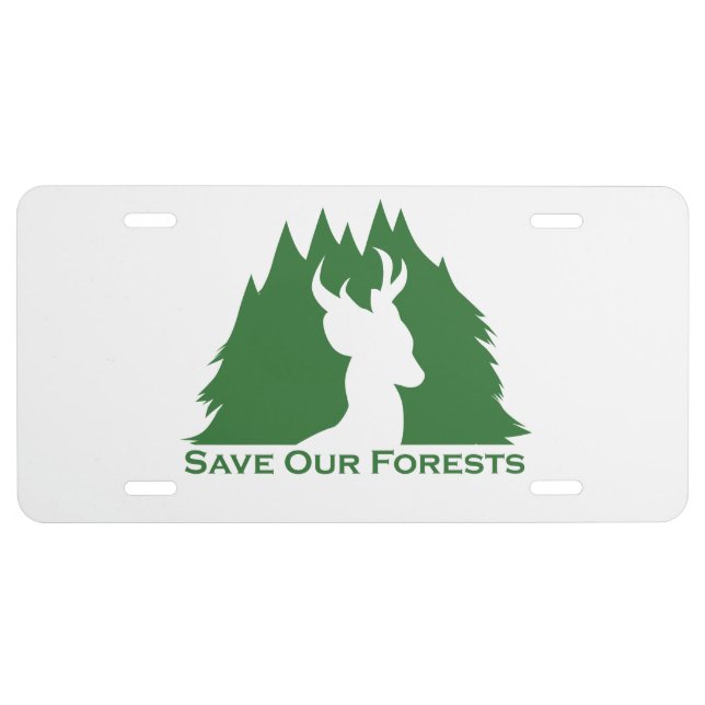 Save Our Forests License Plate (Front)