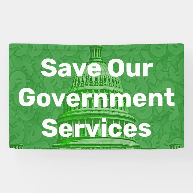 Save Our Government Services Banner (Horizontal)