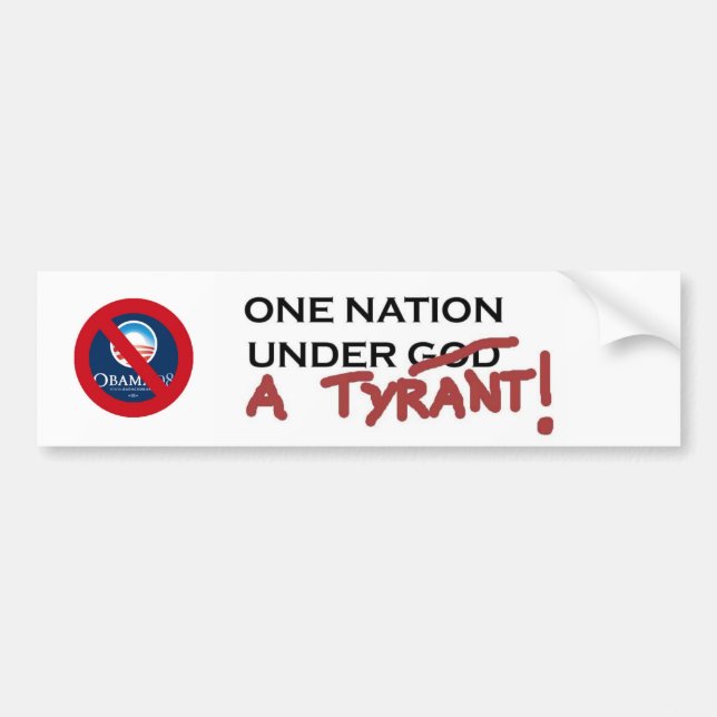 SAVE OUR NATION FROM THIS TYRANT BUMPER STICKER (Front)
