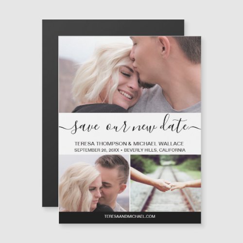 Save Our new Date Custom Photos Wedding Magnetic Invitation