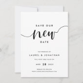 Save Our New Date Wedding Postponement Save The Date (Front)