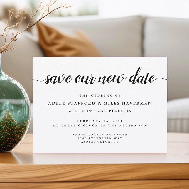 Save Our New Date | Wedding Postponement Save The Date (Creator Uploaded)