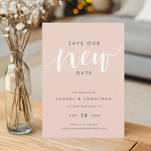 Save Our New Date Wedding Postponement Save The Date