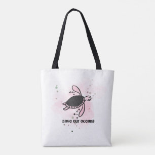 save our ocean tote bag