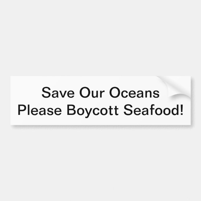 Save Our Oceans Bumper Sticker (Front)