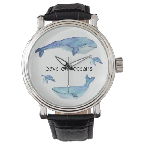 Save our oceans button watch