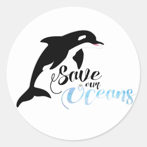 Save our Oceans Classic Round Sticker