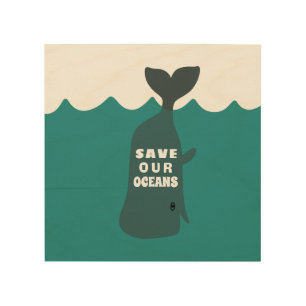 Save Our Oceans Environmental Art Whale Kids Print